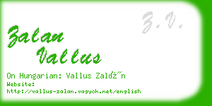 zalan vallus business card